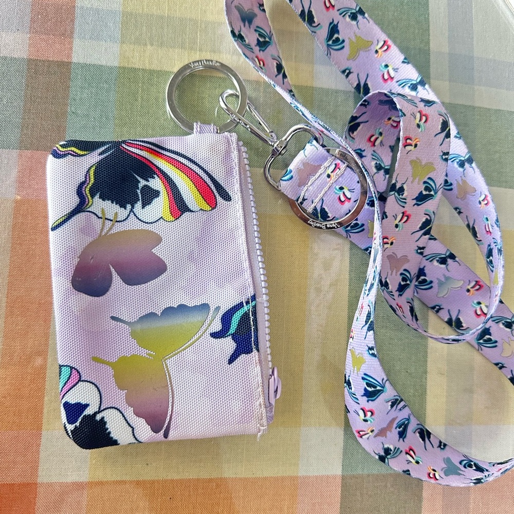 Vera Bradley Multicolor Butterfly Keychain Wallet